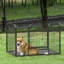 Parc pour chien 4 panneaux, clôture robuste pour l'intérieur et l'extérieur