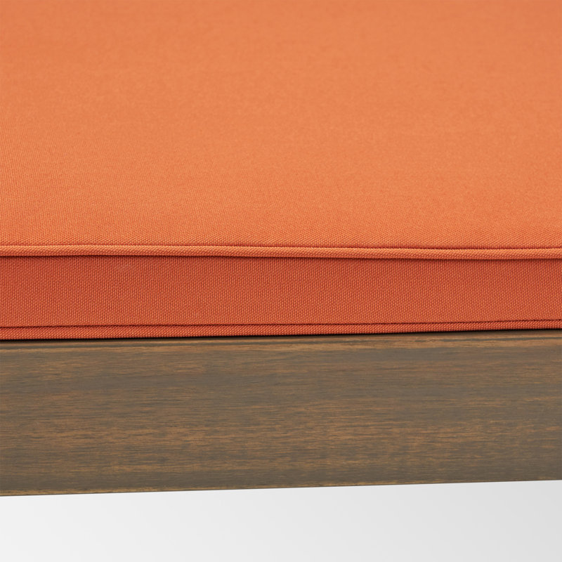 Chaise longue avec coussins Muir Sun, Structure grise / coussin orange rouille