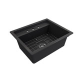 Baveno 27 in. L Dual Mount Single Basin Kitchen Sink
