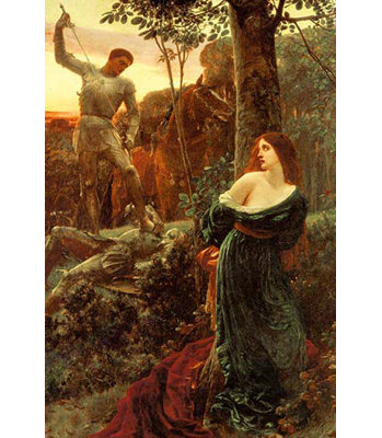 « chivalry » par frank dicksee-impression non encadrée