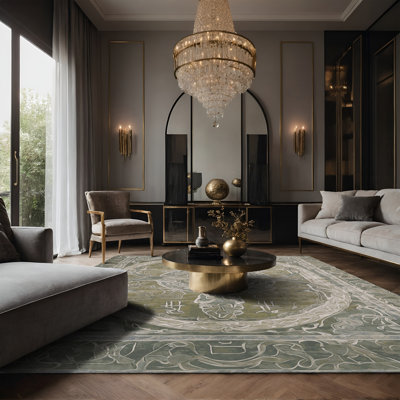 Tapis gris soyeux et moelleux