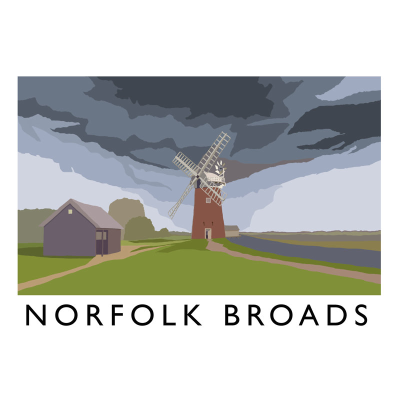 Norfolk Broads 2 1 Piece Wall Art, 40 cm H x 50 cm W x 1 cm D, No Frame