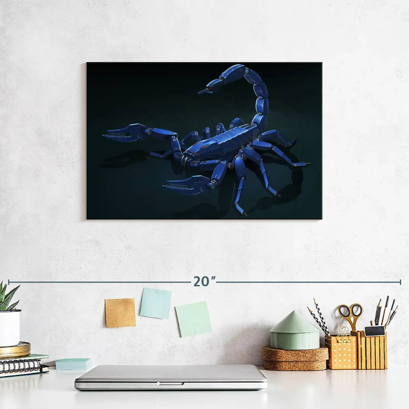 Scorpion en métal Kelan, H 8 po x l 12 po