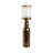 Modern Metal and Glass Pillar Candle Holder with Decorative Iron Base-1806618534