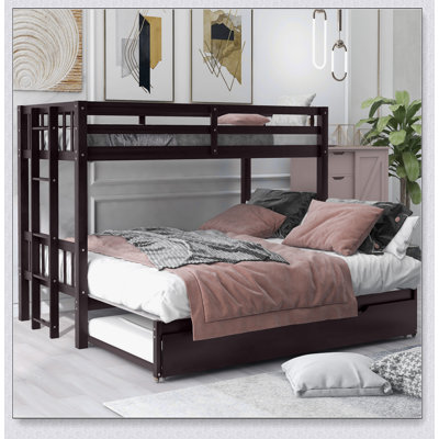 Twin Over Pull-Out Bunk Bed With Trundle