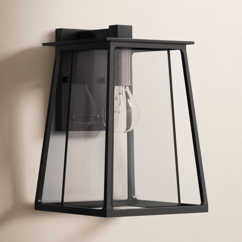 Izzie Black Outdoor Wall Lantern, H 12,3 po x l 8,3 po x P 9,3 po