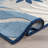 Palm Ivory/Navy Indoor/Outdoor High-Low Area Rug-327138712-327138709