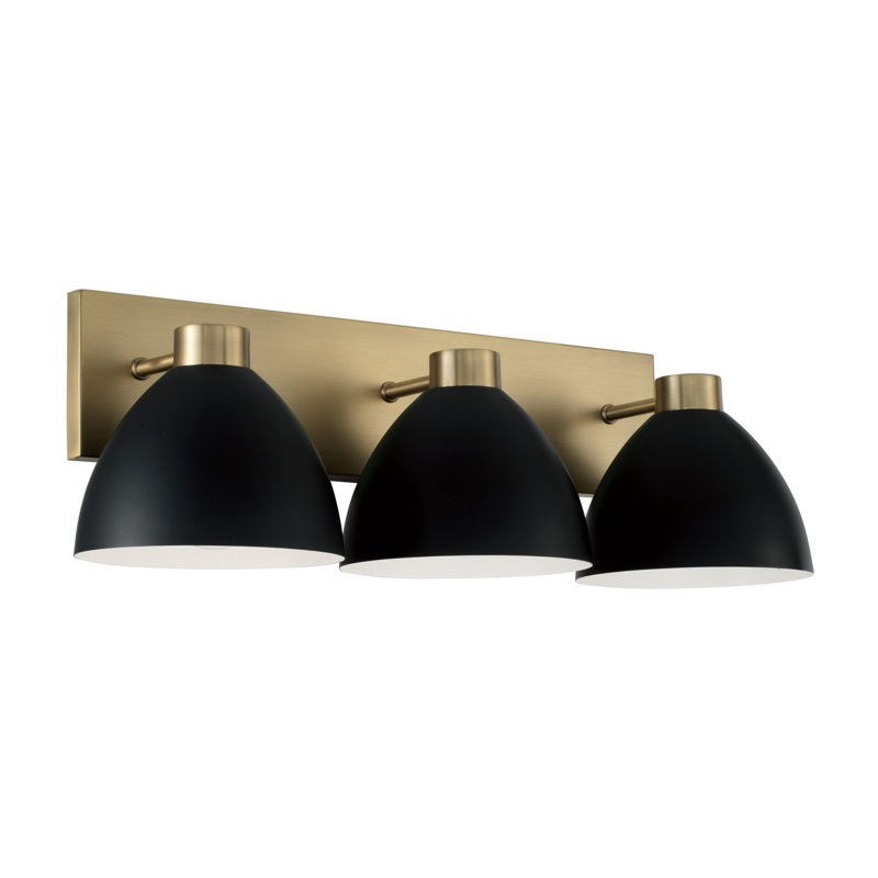 Éclairage pour meuble-lavabo à 3 lumières à intensité variable Ross, Noir