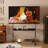Adjustable 360-Degree Spin TV Stand with Open Shelves, Suitable for 43-70 Inch TVs, Durable and Multi-Functional-1957399771