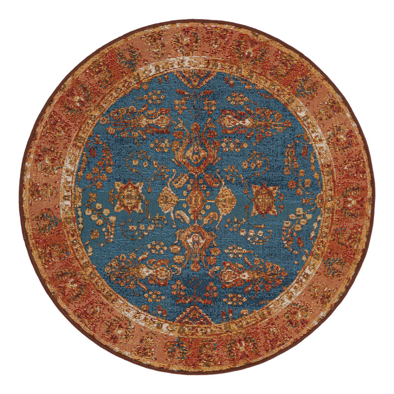 Tapis d'extérieur traditionnel, Rond 3 pi 1 po