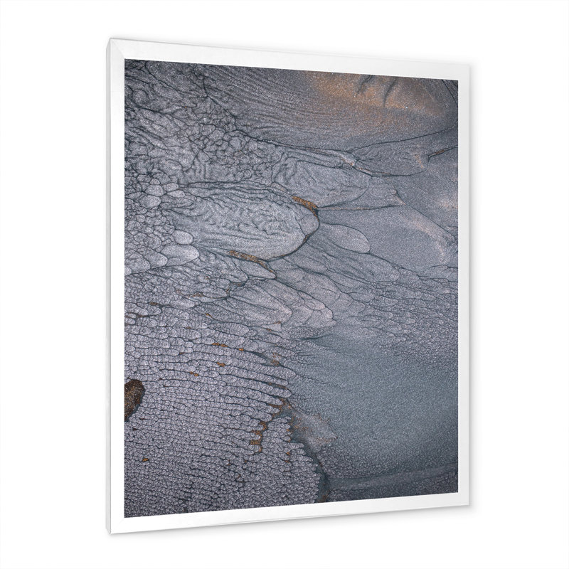 «Dramatic Grey», art mural moderne sur toile, H 32 po x l 16 po x P 1 po, Cadre flottant blanc