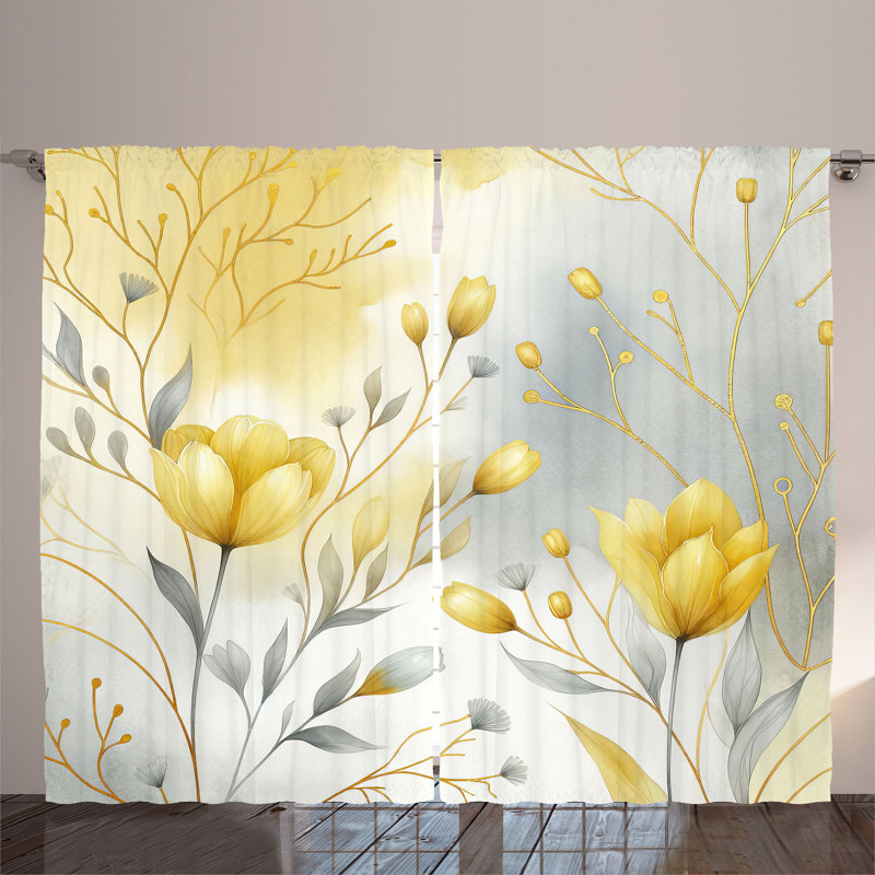 Semi Sheer Curtain Pair