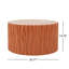 Table basse ronde MGO, table d'appoint cylindrique texturée ondulée, pré-assemblée sans KD, capacité de poids de 66 lb, table d'appoint multi-usage intérieure et extérieure pour le jardin du salon
