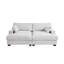 Canapé-lit surdimensionné rembourré en chenille blanc cassé avec accoudoirs et coussins décoratifs-864898233