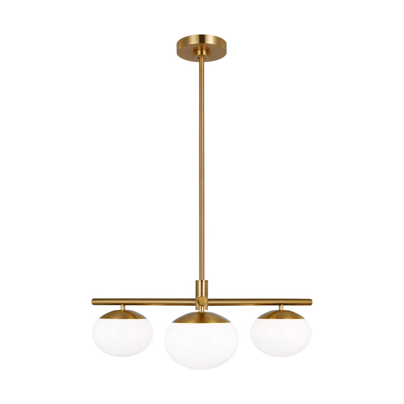 Vibi 3-Light Chandelier, Burnished Brass