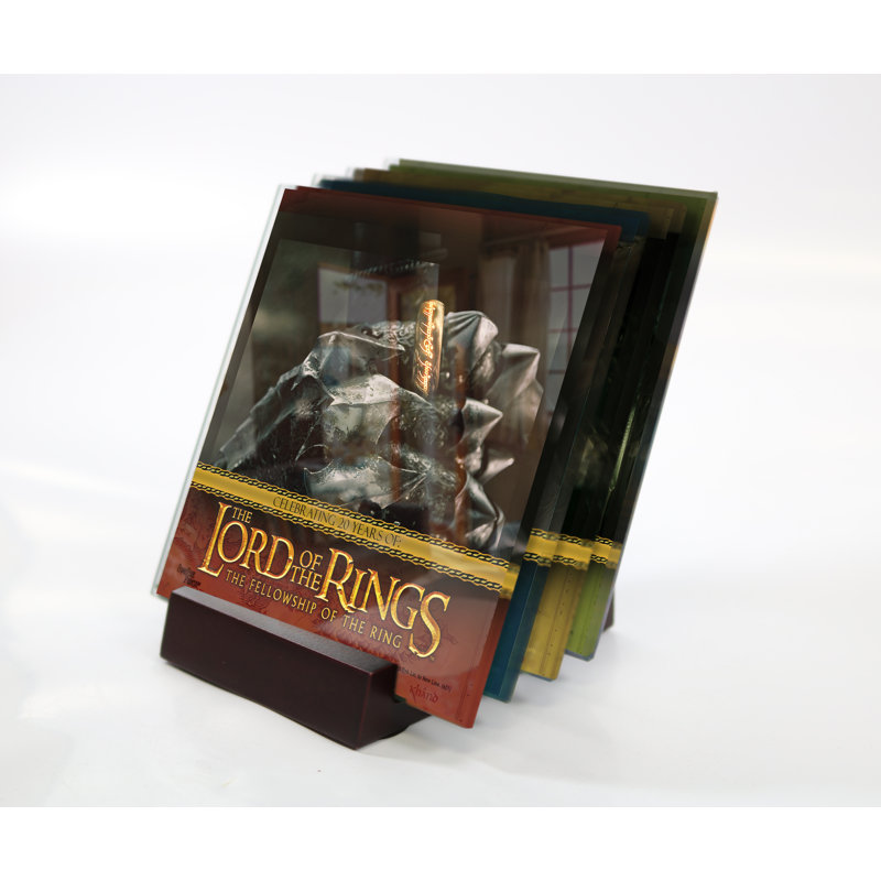 (Symboles) Ensemble de sous-verres en verre Starfire, Lord of the Rings Fellowship Of The Ring / The Rin