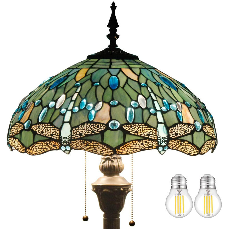 Tiffany Floor Lamp Base Only For 16-24 Inch Bronze Resin Base(Lampshade not included, only base)