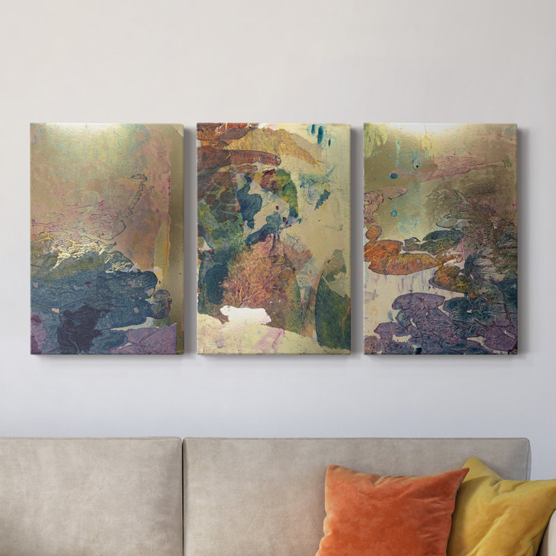 «Monet's Landscape I», ensemble de 3 toiles tendues, H 18 po x l 36 po x P 1 po