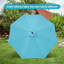 Parasol de table simple de 9 pi avec 8 boutons pour l'inclinaison / la manivelle, 8 nervures robustes pour le jardin, la terrasse, la cour et la piscine