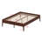 Contemporary Platform Bed Frame with Integrated Slat Support and Metal Reinforcement, Quick and Tool-Free Assembly-1605588322