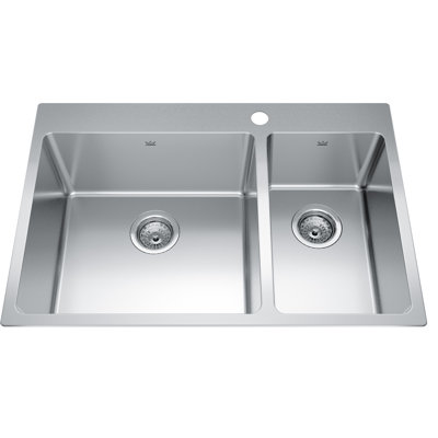 Brookmore 30.88'' L Double Bowl Stainless Steel Kitchen Sink