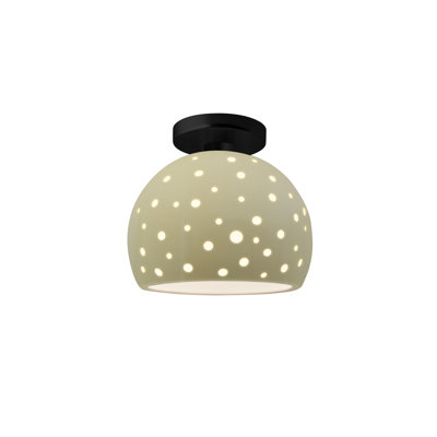 Oulman semi-encastré - vanille (brillant) - noir mat - l 7 po x H 7 po - ampoule remplaçable