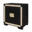Noir vivant / or table de chevet