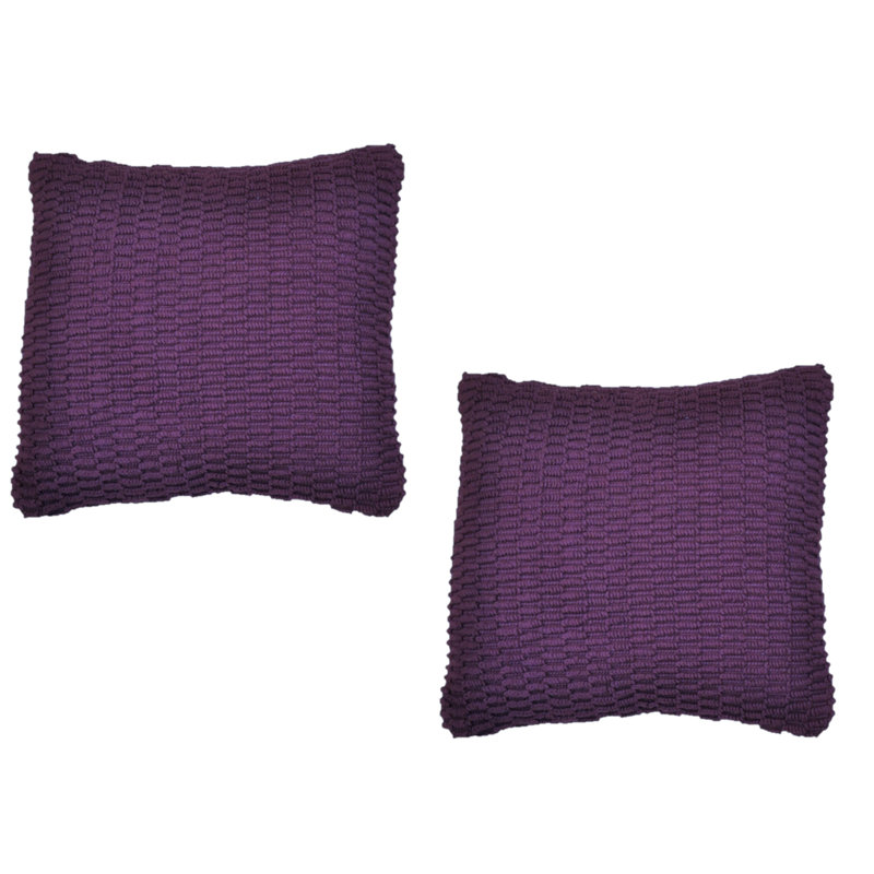 Oriole Square Cotton Pillow Cover, Mauve Wine