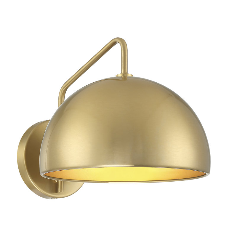 Meridian 1-Light Wall Sconce in Natural Brass, Natural Brass