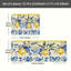 Ruban bleu citron, ensemble de 2 tapis de cuisine