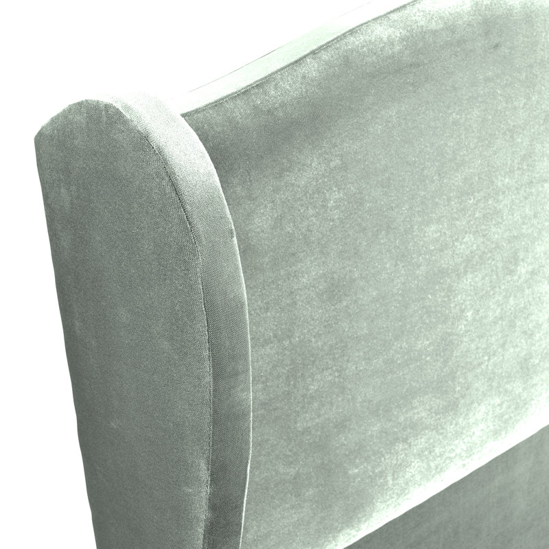 Felicity Upholstered Velvet Panel Headboard, Super King (6'), Duck Egg
