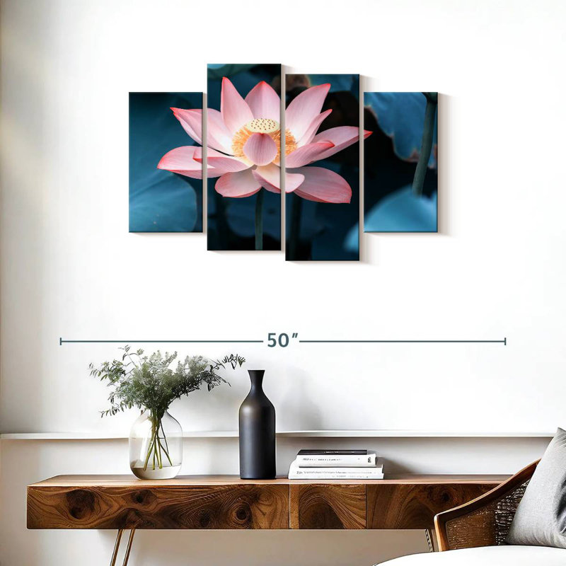 Harnek Midnight Lotus, 22" H x 36" W