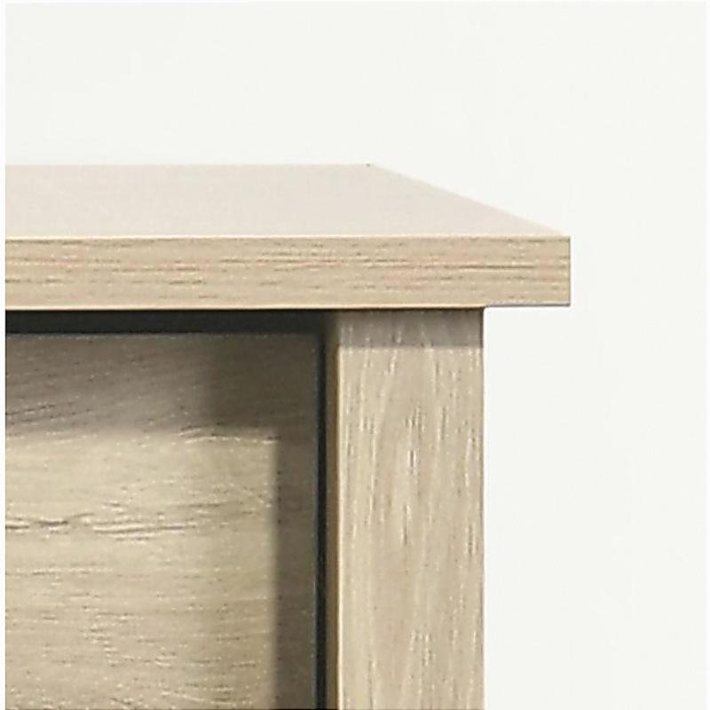 Commode 4 tiroirs avec poignées noires Seraphiel, Chêne clair