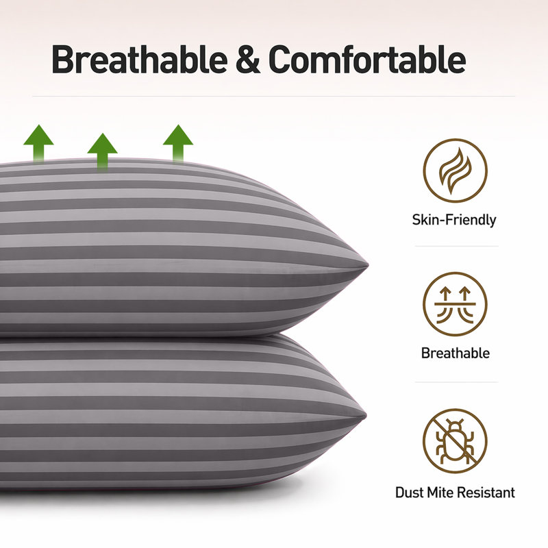 17 Stories Pillow Case, GREY