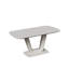Table de salle à manger moderne extensible en bois aggloméré avec pieds en forme de U, durable et élégante