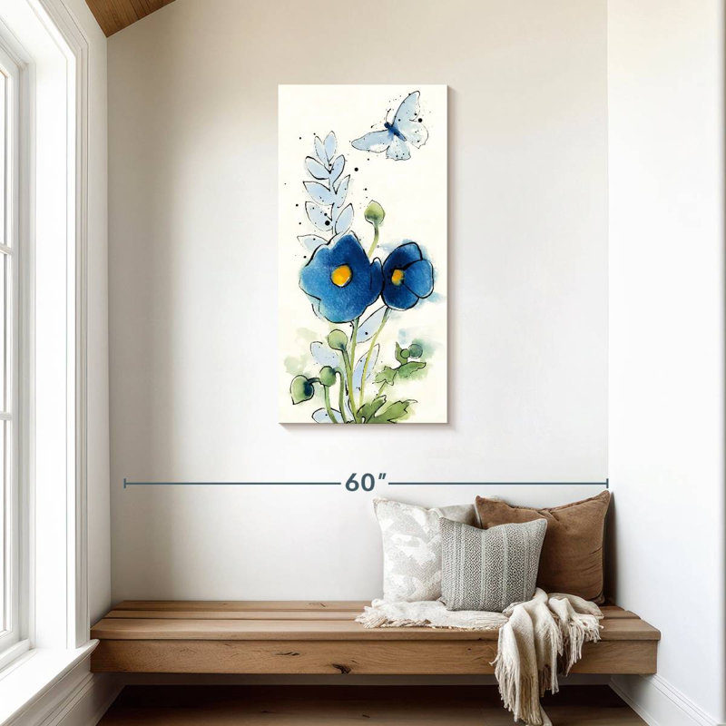 Independent Blooms Blue VI, 42" H x 21" W