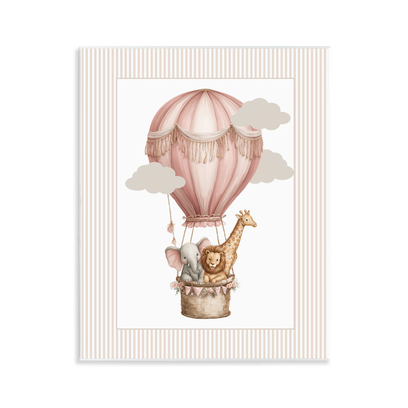 «Hot Air Balloon Animals», plaque murale par Christine Simpson, art