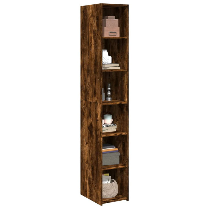 Vidaxl highboard made of wood, 185cm H x 45cm W x 41cm D, Smoked oak