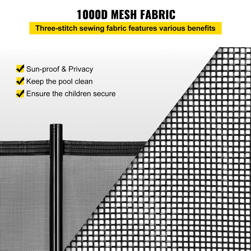 Filet de clôture pour piscine avec 4 panneaux VEVOR