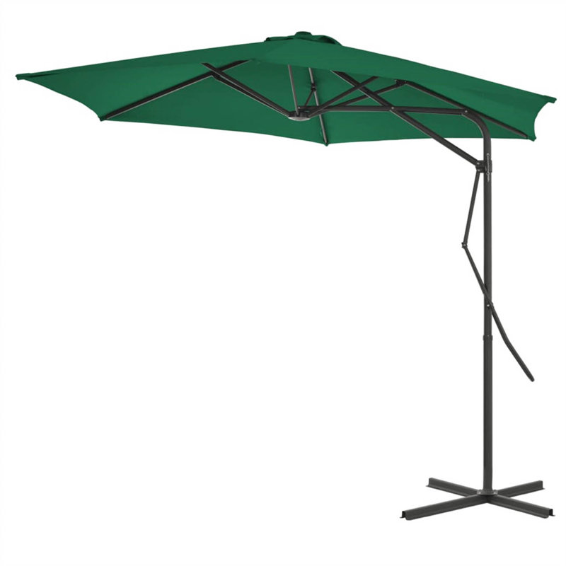 Alyvia 300cm Cantilever Parasol, Manual Lift, Green