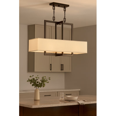 Hampton 4 - Light Unique / Statement Square / Rectangle Chandelier