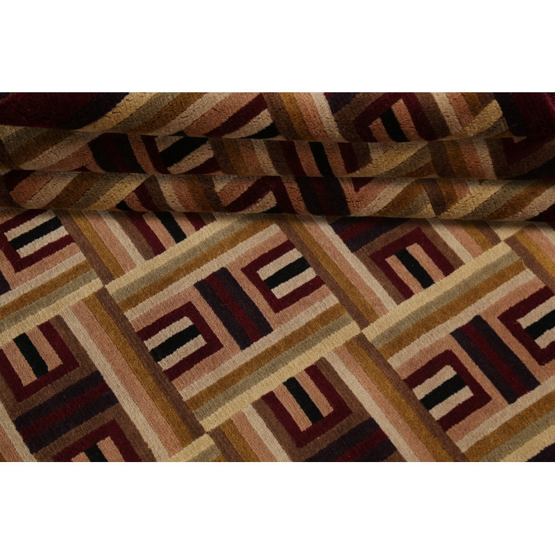 Tapis népalais à motif végétal noué à la main 6 x 8