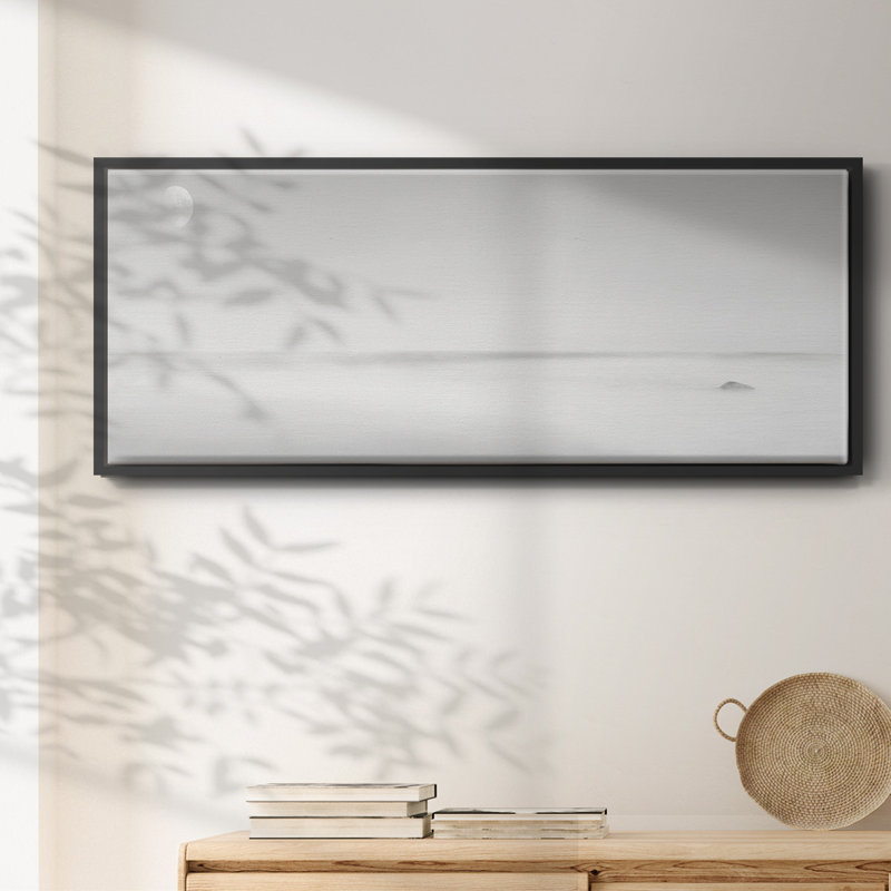 Black & White Water Panel XV- Framed Canvas