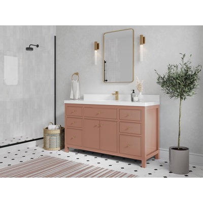 Sonoma 60 In. W X 22 In. D Single Sink Bathroom Vanity In Warm Terracotta