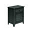 Table d'appoint en bois massif bleu antique +, option de rangement spacieux avec finition en placage transitionnel