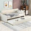 Lit de jour simple avec couchette et Interface - Teinte beige pliable