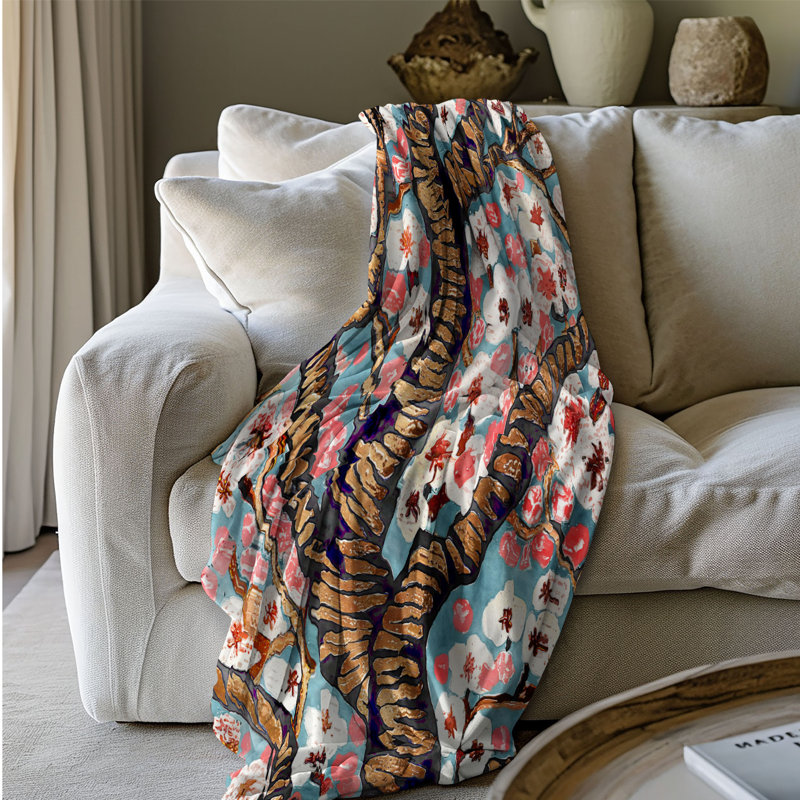 Jeté Arboreal Blossom Hideaway - 1 pièce Sherpa Premium, L 50 po x L 60 po