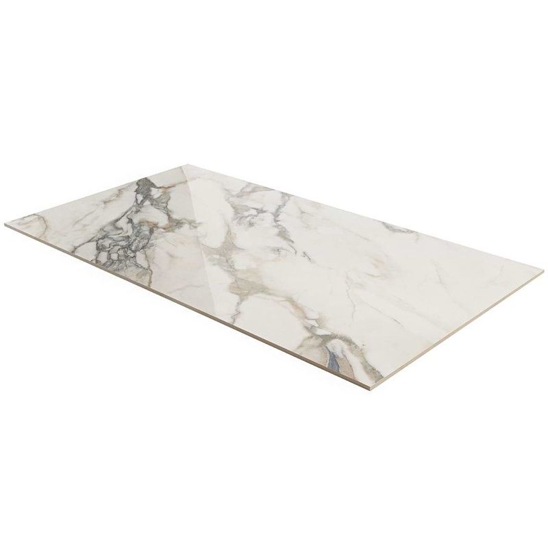 Dreamstone 24X48 Polished Porcelain Tile, Calacatta Rustico Polished