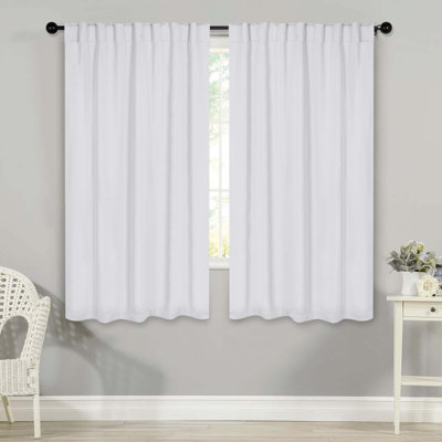 Levatt Classic Modern Solid Room Darkening Curtains, Rod Pocket / Back Tabs