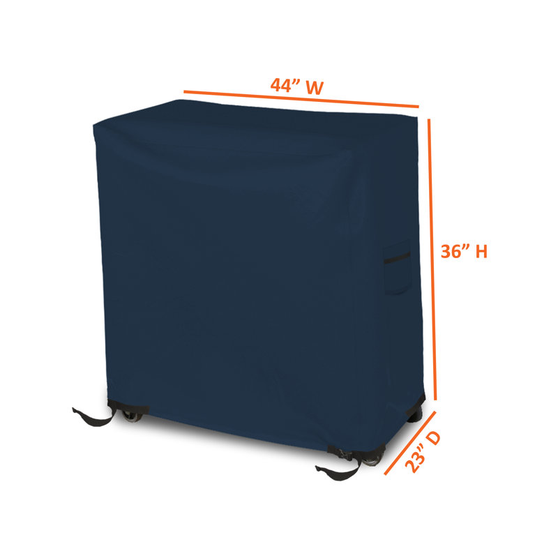 Heavy Duty Cooler Cart Cover, 18 OZ, Blue, 36" H x 44" W x 23" D